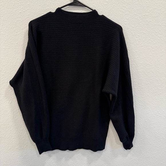 LPA Leona Sweater Size SM‎ Black Ribbed Neutral Casual Minimal Revolve Office - Picture 2 of 11